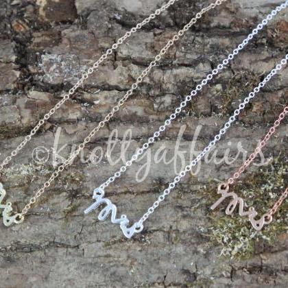 Mrs Necklace - Gold, Silver, Rose Gold